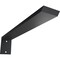 Ekena Millwork Hidden Support Steel Heavy Duty Bracket w/ Back Plate, Powder Coated Black 2 1/2"W x 16"D x 4"H BKTM02X16X04HBPBL - alternate 1